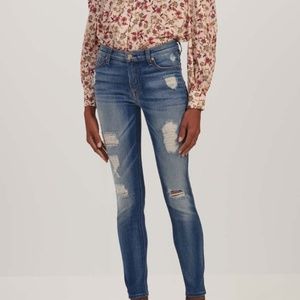 NWT - 7 FOR ALL MAN KIND - ANKLE SKINNY WITH DESTROY IN DISTRESSED - SZ 24